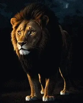 Image of a lion in cinematic lighting generated by GoAPI's Stable Diffusion API using LoRA models