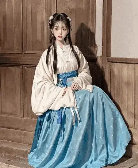Image of a woman wearing chinese Hanfu generated by GoAPI's Stable Diffusion API using LoRA models